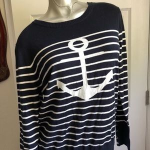 ⭐️ NWT Nautica pullover sweater anchor long sleeve